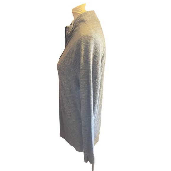 Abercrombie & Fitch Long Sleeve Half Zip Gray Pullover Sweater Size Small - Picture 8 of 9